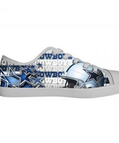 NFL Dallas Cowboys Canvas Shoes Kids White Low Top Canvas Shoes