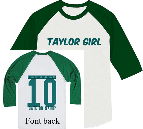 Taylor Girl date or nah raglan unisex shirt