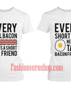 bacon and egg BFF Couple T-Shirt women