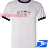 Smile kiss Laugh Pout Ringer T shirt