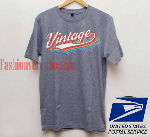 Vintage Rainbow Unisex adult T shirt