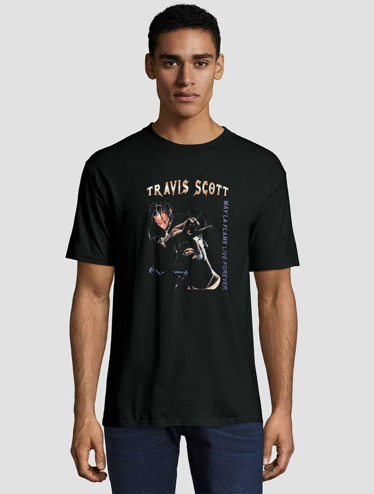 Unisex Babes & Gents Travis Scott La Flame Black Tank Top Unisex Babes & Gents Travis Scott La Flame Black Tank Top