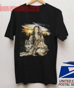 90s Native American Wolf Vintage Unisex adult T shirt