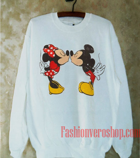 Mickey And Minnie Mouse Kissing Sweatshirt