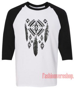 Aztec Feather Raglan Unisex Shirt