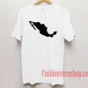 Mexico Map Silhouette Unisex adult T shirt