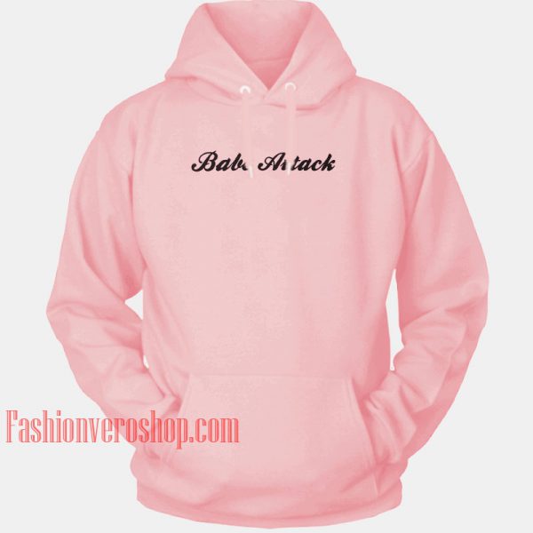 Babe Attack Light Pink HOODIE - Unisex Adult Clothing