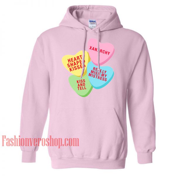 XANARCHY CANDY HEARTS HOODIE - Unisex Adult Clothing