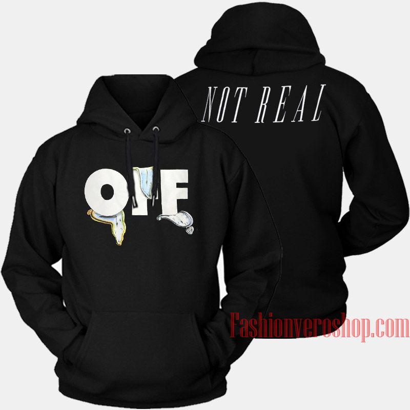 off white not real hoodie