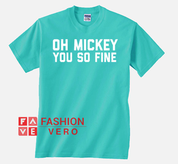 Oh Mickey Turquoise Color Unisex adult T shirt