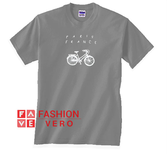 Paris France Bicycle Grey Unisex adult T shirt