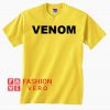 Venom Yellow Unisex adult T shirt