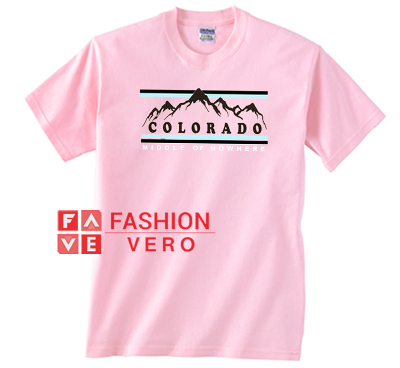 Colorado Middle Of Nowhere Light Pink Unisex Adult T Shirt