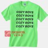 Cozy Boys Light Green Unisex adult T shirt