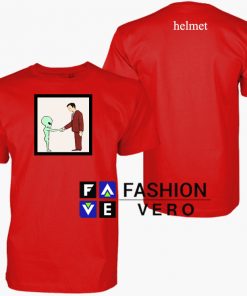 Helmet Alien Handshake Unisex adult T shirt