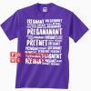 Pregananant Purple Unisex adult T shirt