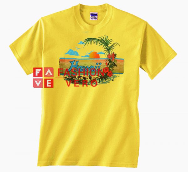 Vintage 80s Hawaii Beach Sunflower Unisex adult T shirt