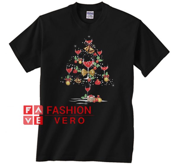Wine Glass Christmas Tree Unisex adult T shirt
