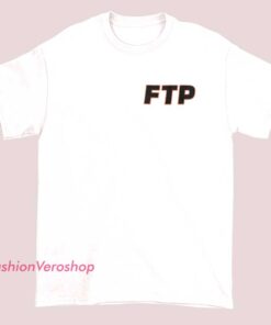Unisex FTP logo t shirt for adults featuring a bold and minimalist design, made from comfortable cotton fabric, available in various colors and sizes.