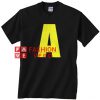 A Letter Alvin Chipmunks Unisex adult T shirt