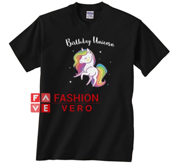 Birthday unicorn Unisex adult T shirt