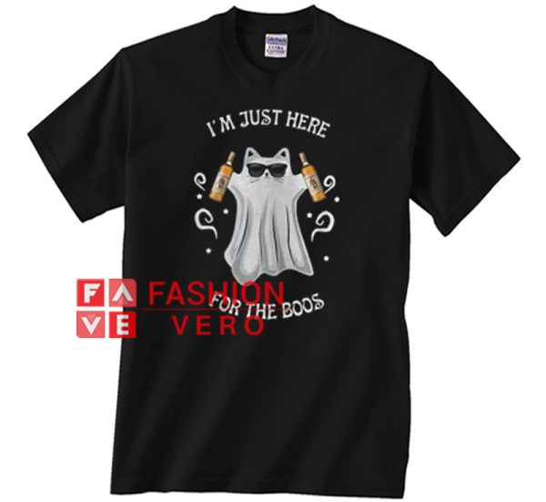 Cat Captain Morgan I’m just here for the Boos Unisex adult T shirt