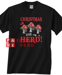 Christmas With My Herd Cows Unisex adult T shirt