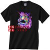 Colorful rainbow cute unicorn Unisex adult T shirt