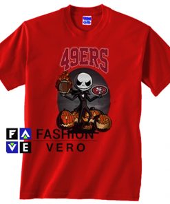 Jack Skellington Halloween San Francisco 49ers Unisex adult T shirt