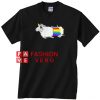Unicorn farts with a rainbow Unisex adult T shirt