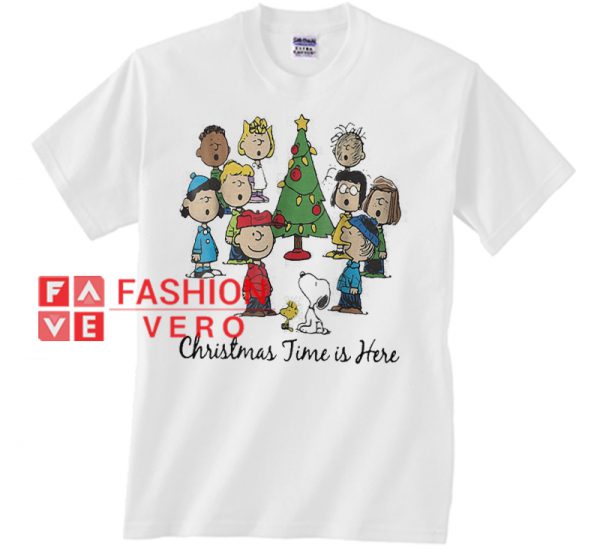 Charlie Brown Snoopy and friends Christmas time is here Unisex adult T shirt