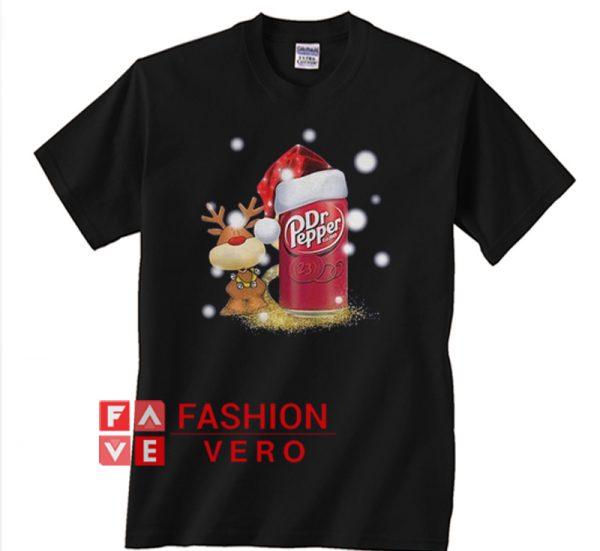 Christmas Reindeer and Dr Pepper Santa Unisex adult T shirt