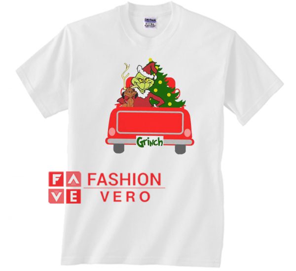 Ginch with dog christmas tree red truck Unisex adult T shirt