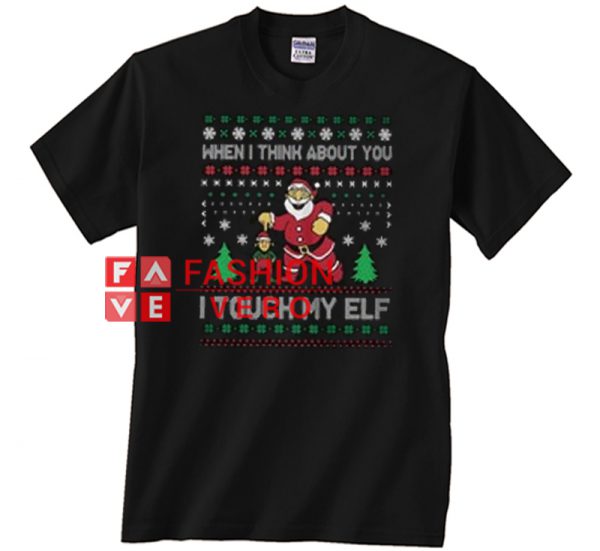 I touch my elf christmas Unisex adult T shirt