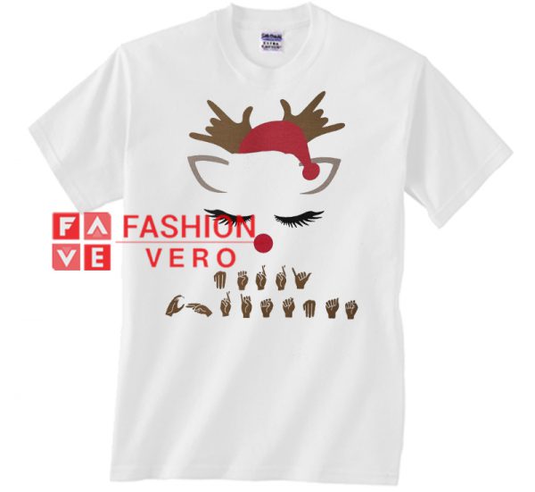 Reindeer deaf pride American sign language Christmas Unisex adult T shirt
