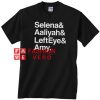 Selena Aaliyah LeftEye Amy Unisex adult T shirt