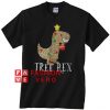 Tree Rex dinosaur Christmas tree lights Unisex adult T shirt