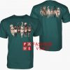 Vintage Cats Coming And Going Green Unisex adult T shirt