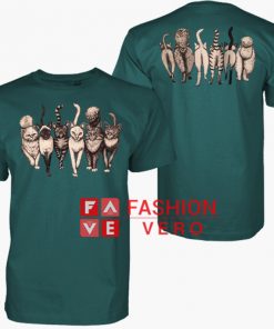 Vintage Cats Coming And Going Green Unisex adult T shirt