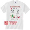 Christmas to do list snoopy Unisex adult T shirt
