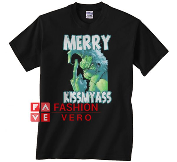 Grinch merry kissmyass Christmas Unisex adult T shirt