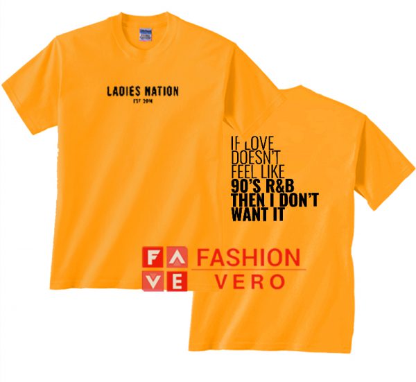 Ladies Nation Music Orange Unisex adult T shirt