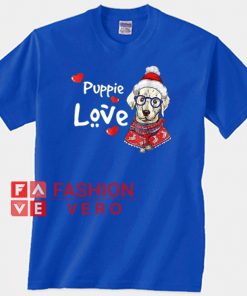 Puppie Love Rescue Dog Christmas Unisex adult T shirt