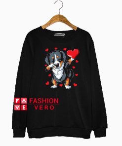 Dabbing Bernese Mountain Valentines Day Sweatshirt