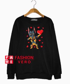 Dabbing Doberman Valentines Day Sweatshirt