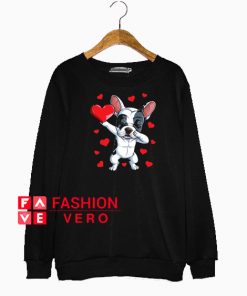 Dabbing French Bulldog Valentines Day Sweatshirt