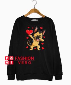 Dabbing German Shepherd Valentines Day Sweatshirt