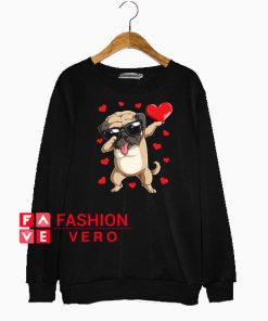 Dabbing Pug Valentines Day Sweatshirt