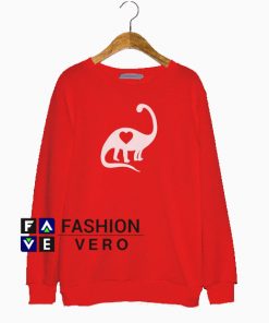 Love Dinosaur Heart Valentine's Day Sweatshirt