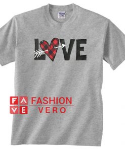 Plaid Love Valentine Unisex adult T shirt